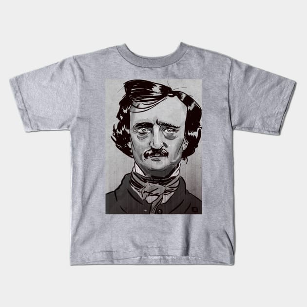 just a poe boy Kids T-Shirt by Art of EL Topo 